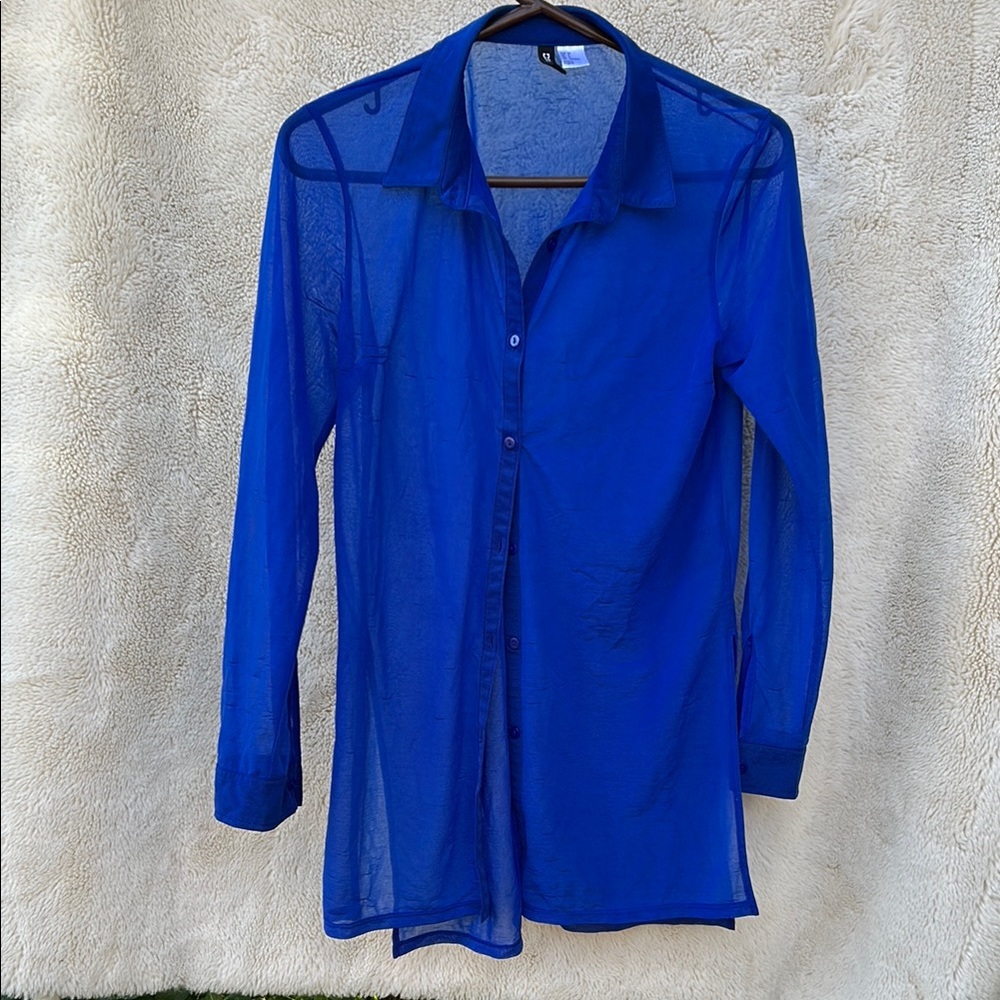 Men's Sheer Blue Shirt